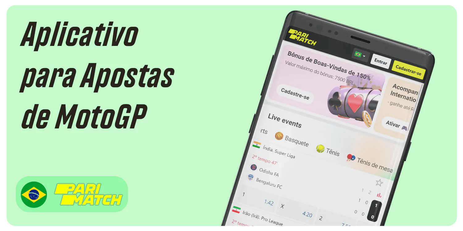 Aplicativo da Parimatch para Apostas de MotoGP