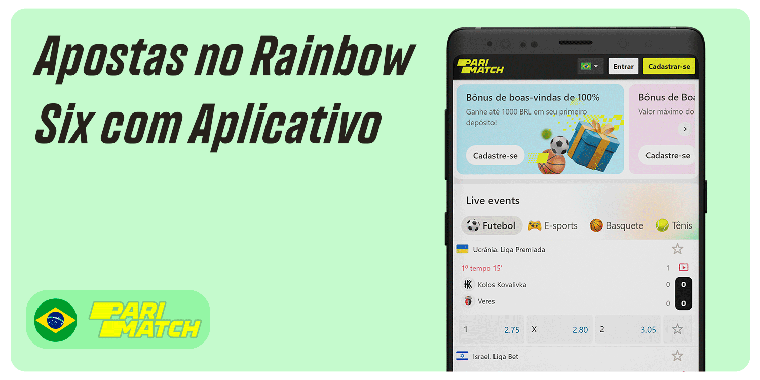 Apostas no Rainbow Six com aplicativo móvel da Parimatch