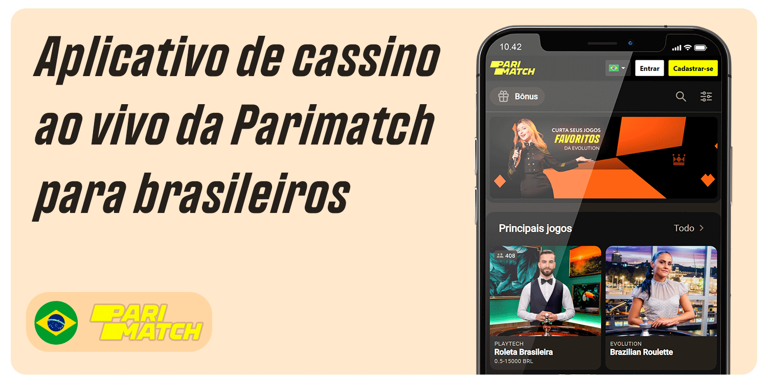 Aplicativo de cassino ao vivo da Parimatch para brasileiros