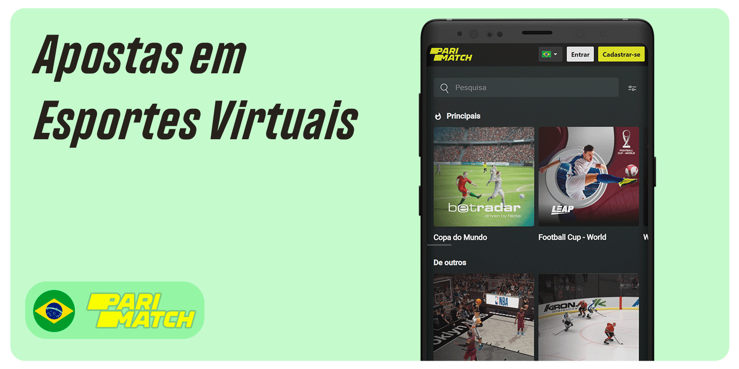 Apostas em Esportes Virtuais no App Parimatch