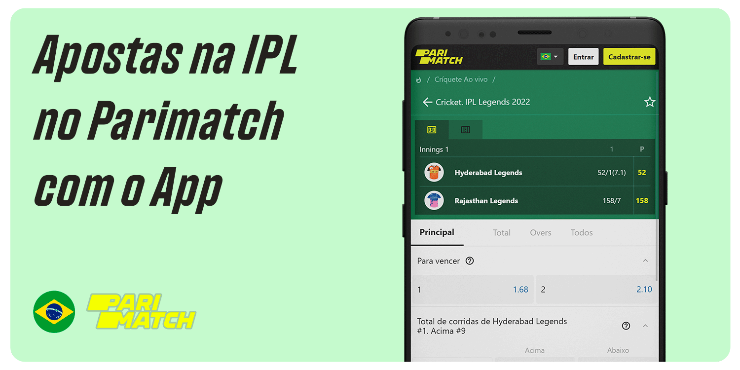 Apostas na IPL no Parimatch com o App Mobile