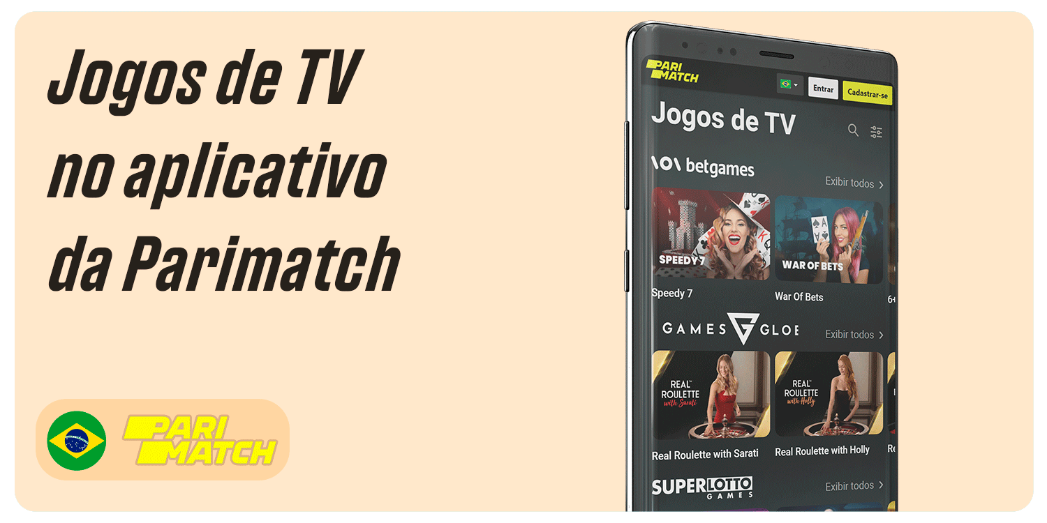 Jogos de TV no aplicativo da Parimatch